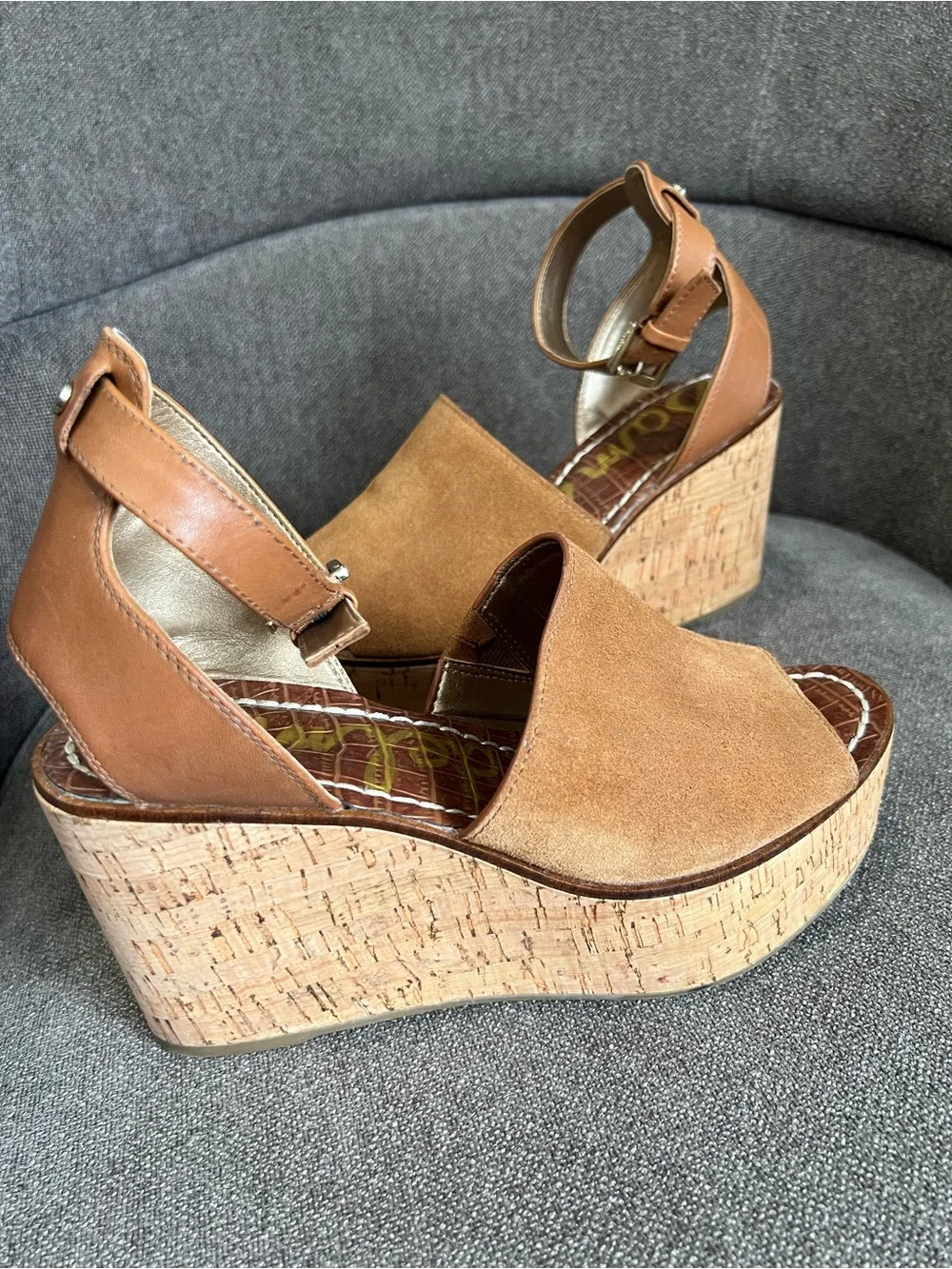 Sam Edelman platform suede Devin sandals size 7